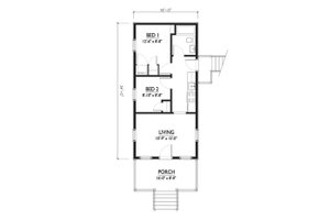 small katrina cottage floor plan designed by Marianne Cusato plan 514-5