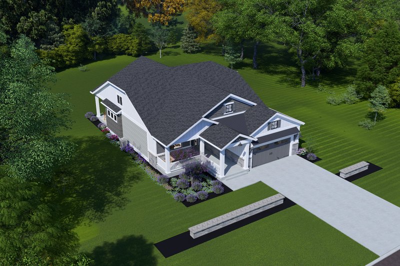 Home Plan - Exterior - Other Elevation 2 for Ranch House Plan #1069-23 - 3 bed, 2 bath