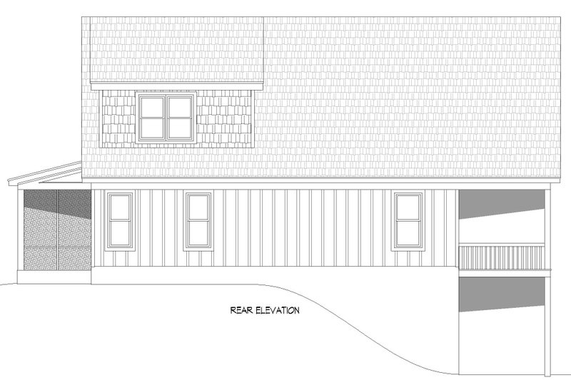 Architectural House Design - Exterior - Rear Elevation for Country House Plan #932-586 - 3 bed, 3.5 bath