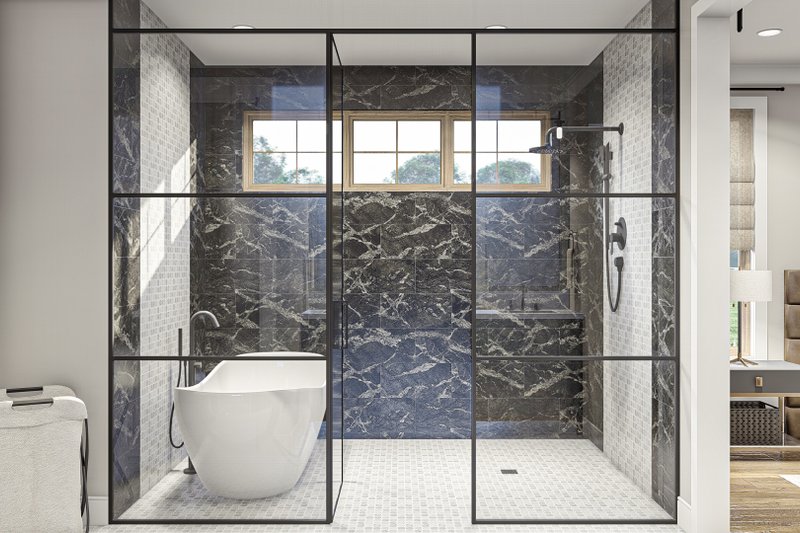Home Plan - Interior - Bathroom 1 for Barndominium House Plan #455-523 - 4 bed, 2.5 bath