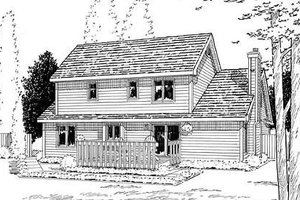 Exterior - Rear Elevation for Traditional House Plan #312-296 - 4 bed, 2.5 bath