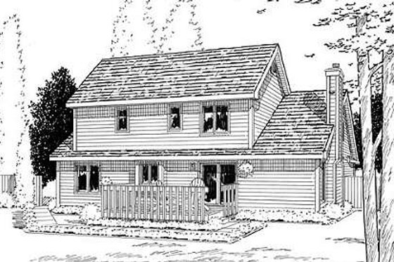 Exterior - Rear Elevation for Traditional House Plan #312-296 - 4 bed, 2.5 bath
