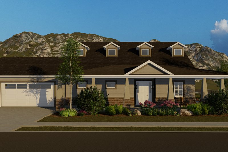 Dream House Plan - Craftsman Exterior - Front Elevation Plan #1060-70