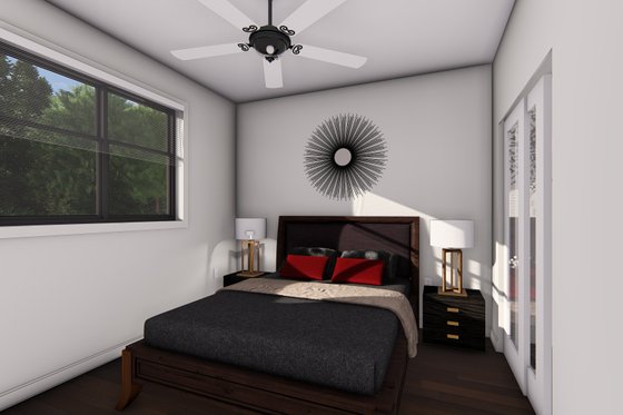 Interior - Bedroom 1 for Farmhouse House Plan #126-259 - 2 bed, 1 bath