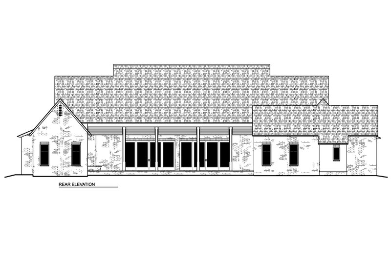 House Design - Exterior - Rear Elevation 1 for Farmhouse House Plan #1081-33 - 3 bed, 3.5 bath