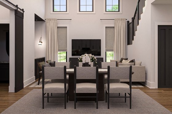 Interior - Dining Room 1 for Barndominium House Plan #455-508 - 2 bed, 2.5 bath
