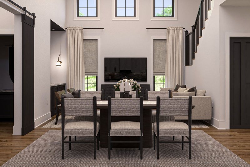Home Plan - Interior - Dining Room 1 for Barndominium House Plan #455-508 - 2 bed, 2.5 bath