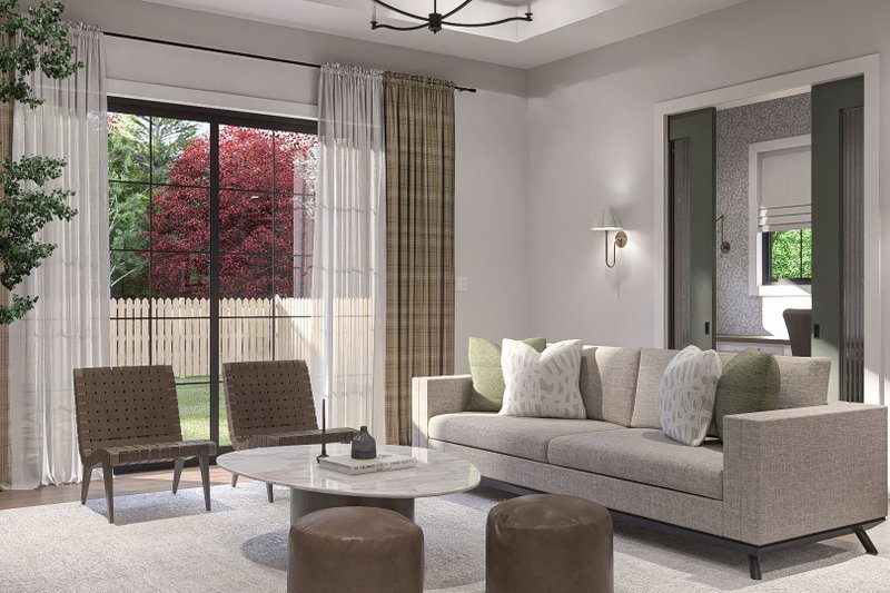 Architectural House Design - Interior - Family Room for Farmhouse House Plan #455-780 - 3 bed, 2.5 bath