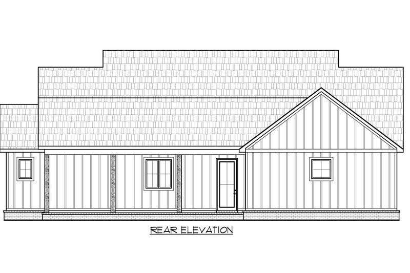 Home Plan - Exterior - Rear Elevation for Farmhouse House Plan #1074-122 - 3 bed, 2.5 bath