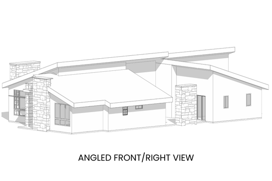Exterior - Other Elevation 2 for Contemporary House Plan #1108-16 - 3 bed, 2.5 bath