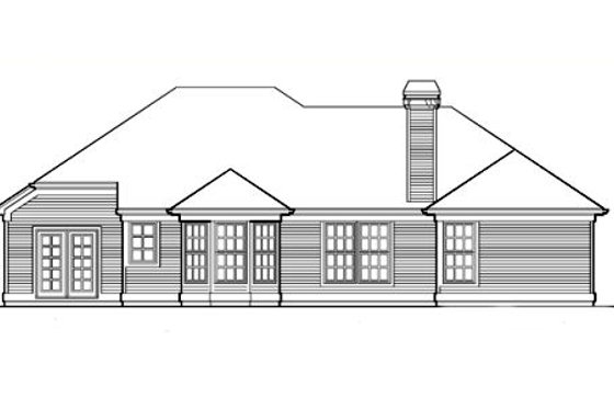 Exterior - Rear Elevation for Traditional House Plan #48-206 - 3 bed, 2.5 bath