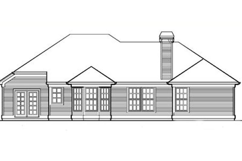 Home Plan - Exterior - Rear Elevation for Traditional House Plan #48-206 - 3 bed, 2.5 bath