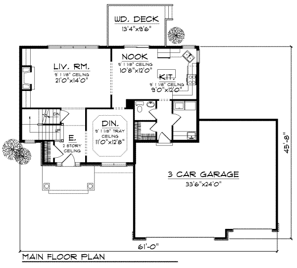 Dream House Plan - Traditional Floor Plan - Main Floor Plan #70-685