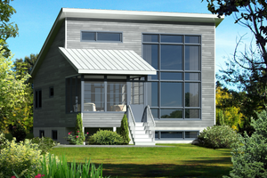 Contemporary Exterior - Front Elevation Plan #25-4525
