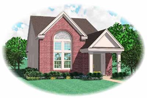 Exterior - Front Elevation for Southern House Plan #81-131 - 3 bed, 2.5 bath