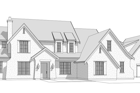 Exterior - Front Elevation 8 for European House Plan #1114-19 - 6 bed, 4.5 bath