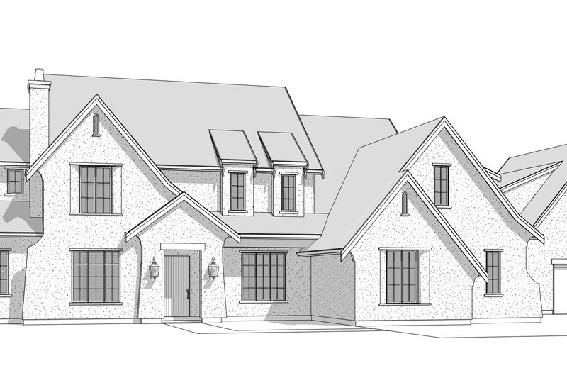 House Blueprint - Exterior - Front Elevation 8 for European House Plan #1114-19 - 6 bed, 4.5 bath