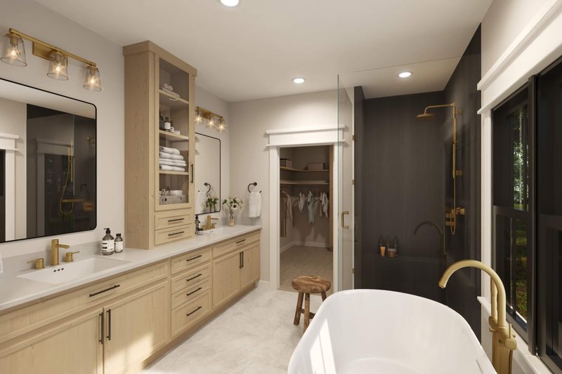 Architectural House Design - Interior - Master Bathroom for Farmhouse House Plan #430-379 - 4 bed, 3.5 bath