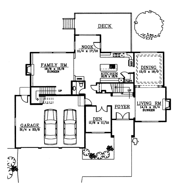 House Plan Design - European Floor Plan - Main Floor Plan #97-209