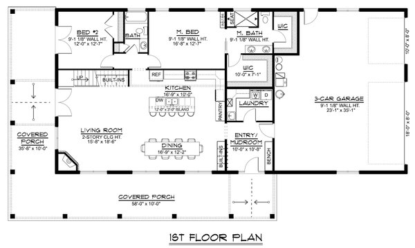 Barndominium Floor Plan - Main Floor Plan #1064-313