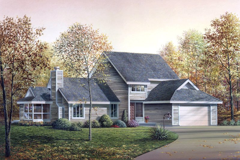 Home Plan - Modern Exterior - Front Elevation Plan #57-672