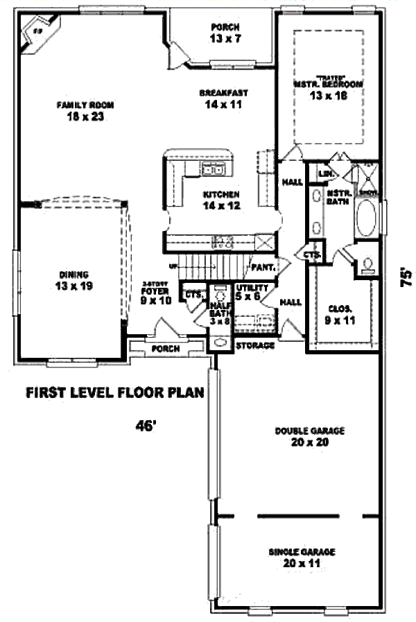 European Floor Plan - Main Floor Plan #81-13750