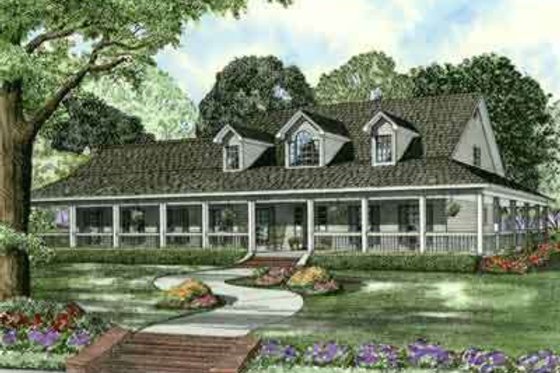 Exterior - Front Elevation 3 for Southern House Plan #17-2190 - 3 bed, 2.5 bath