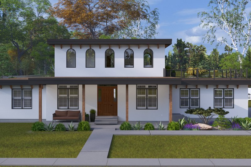 Dream House Plan - Mediterranean Exterior - Front Elevation Plan #1060-420