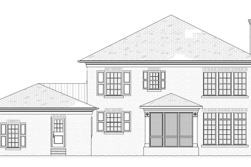 Home Plan - Exterior - Rear Elevation for Traditional House Plan #901-142 - 4 bed, 3.5 bath