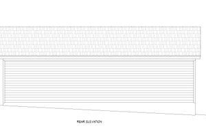 Exterior - Rear Elevation for Southern House Plan #932-865, 1 bath