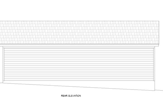 Exterior - Rear Elevation for Southern House Plan #932-865, 1 bath