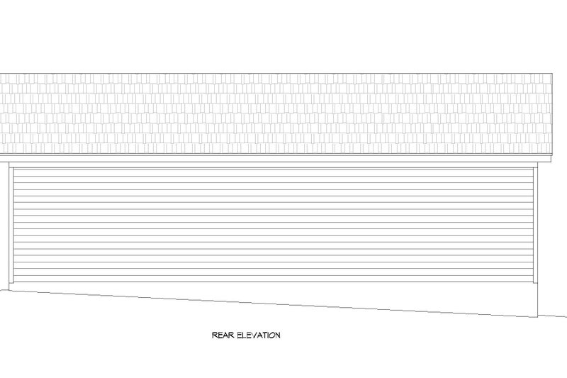 Architectural House Design - Exterior - Rear Elevation for Southern House Plan #932-865, 1 bath
