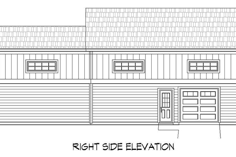 Architectural House Design - Exterior - Rear Elevation for Cottage House Plan #932-118, 0 bath