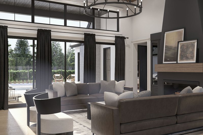 Dream House Plan - Interior - Family Room 1 for Cottage House Plan #455-714 - 5 bed, 5 bath