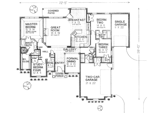 Home Plan - European Floor Plan - Main Floor Plan #310-406