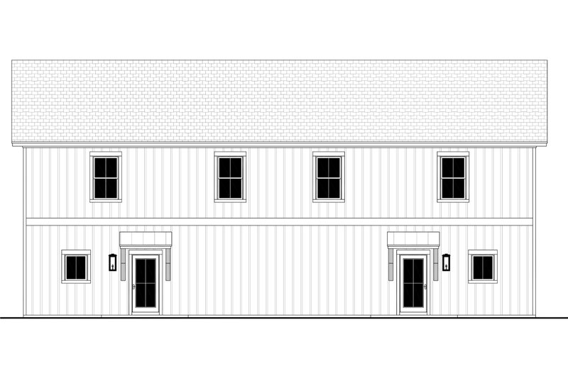 House Blueprint - Exterior - Rear Elevation for Farmhouse House Plan #430-360 - 3 bed, 2.5 bath