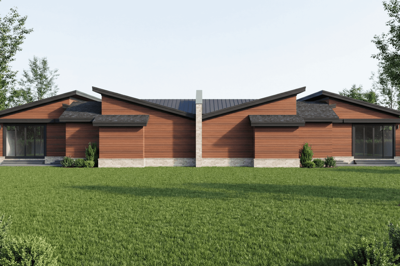 Home Plan - Exterior - Rear Elevation for Modern House Plan #923-459 - 3 bed, 2.5 bath