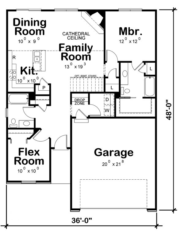 Dream House Plan - European Floor Plan - Main Floor Plan #20-2176
