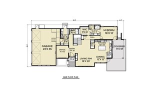 Floor Plan - Main Floor for Contemporary House Plan #1070-71 - 3 bed, 3 bath
