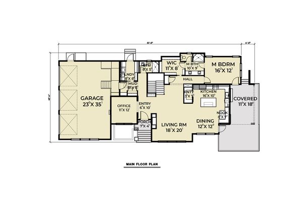 Home Plan - Contemporary Floor Plan - Main Floor Plan #1070-71