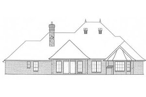 Exterior - Rear Elevation for European House Plan #310-325 - 4 bed, 3.5 bath