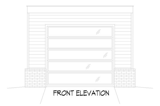 Exterior - Front Elevation 3 for Colonial House Plan #932-1161, 0 bath