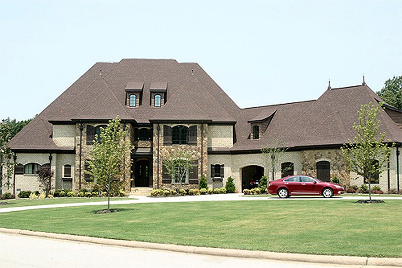House Blueprint - Exterior - Front Elevation 4 for European House Plan #17-2437 - 4 bed, 5.5 bath