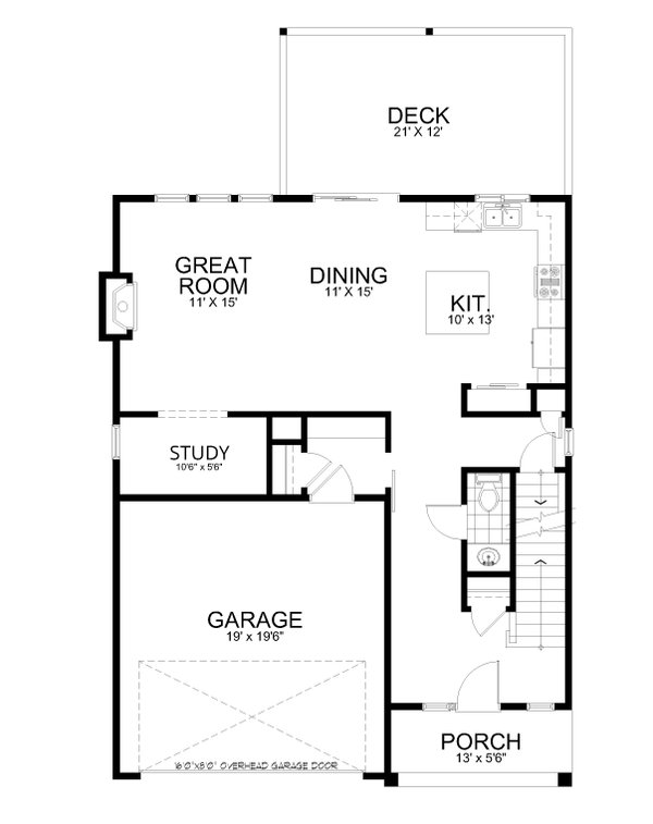 Craftsman Floor Plan - Main Floor Plan #112-223