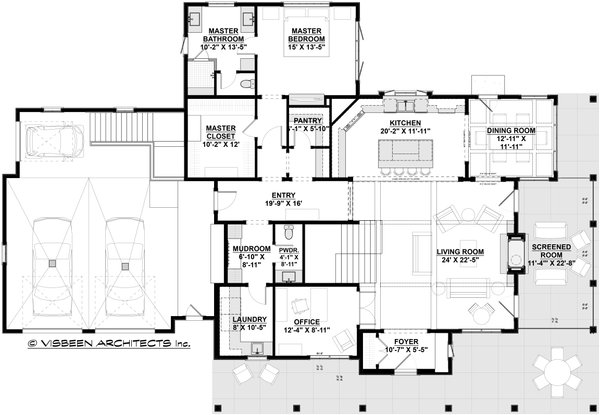House Blueprint - Farmhouse Floor Plan - Main Floor Plan #928-375