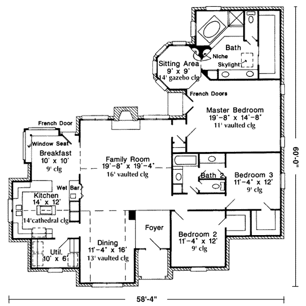 House Plan Design - European Floor Plan - Main Floor Plan #410-378