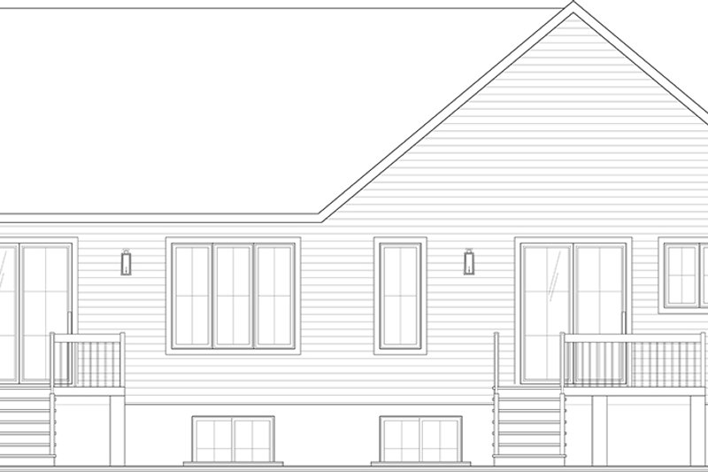 House Blueprint - Exterior - Rear Elevation for Farmhouse House Plan #23-2863 - 3 bed, 2 bath