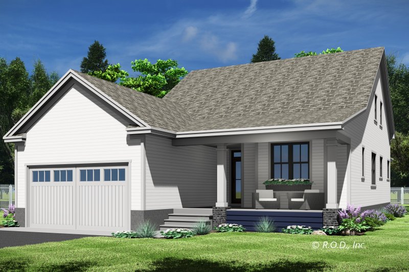 Architectural House Design - Exterior - Rear Elevation for Farmhouse House Plan #51-1261 - 3 bed, 3.5 bath