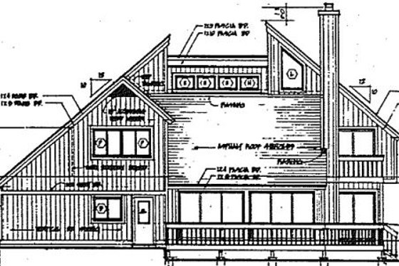 Exterior - Rear Elevation for Modern House Plan #312-840 - 4 bed, 2 bath