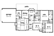 Modern Style House Plan - 3 Beds 2 Baths 1741 Sq/Ft Plan #45-323 